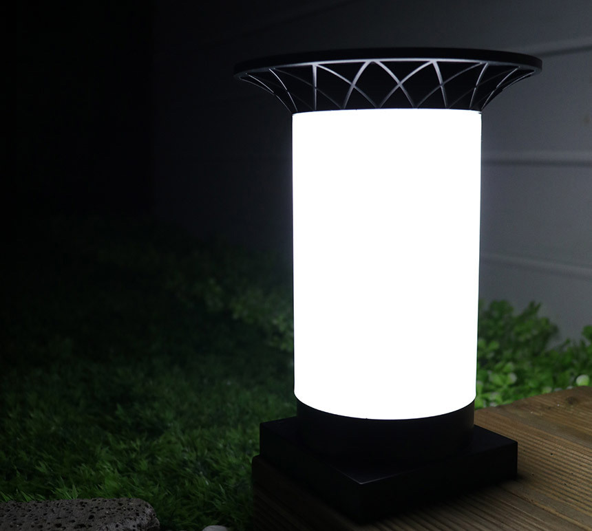 태양광 원형 문주등 조명 태양열 볼라드등 잔디등 야외 LED 기둥 카페 프리미엄 60cm - 상세 이미지 5