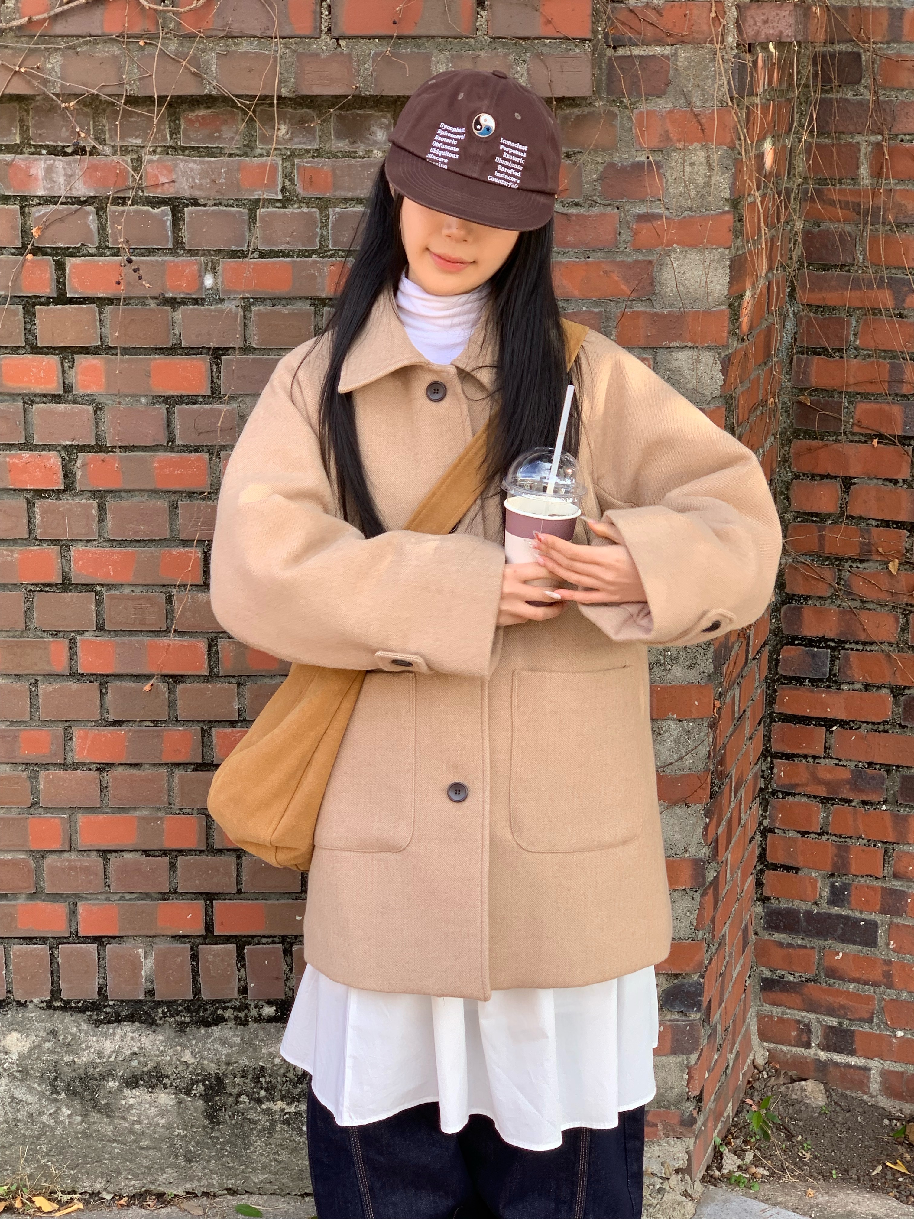 [3온스] 울 하이넥 하프코트 (2color) 상세 이미지 29