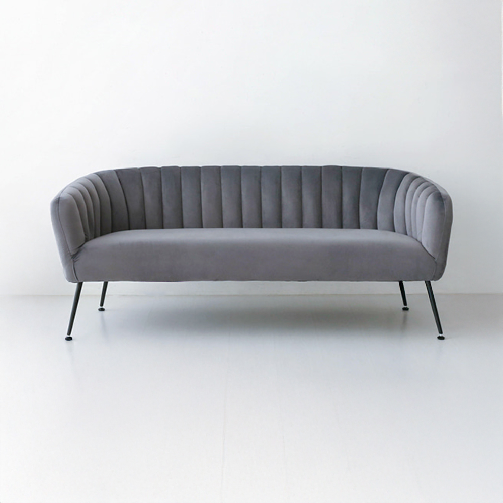 VARKA 3인 벨벳소파 3285 그레이 6040.2301