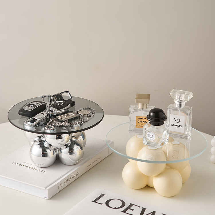 로즈소녀하우스 북유럽 유리 악세서리트레이 소품 차키 트레이