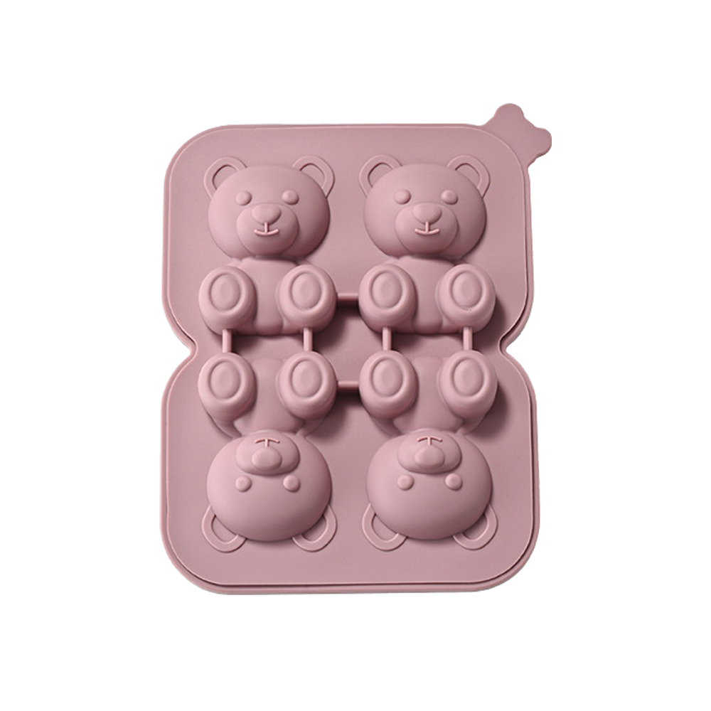 실리콘 얼음 트레이 위스키 하이볼 곰돌이 얼음틀 핑크