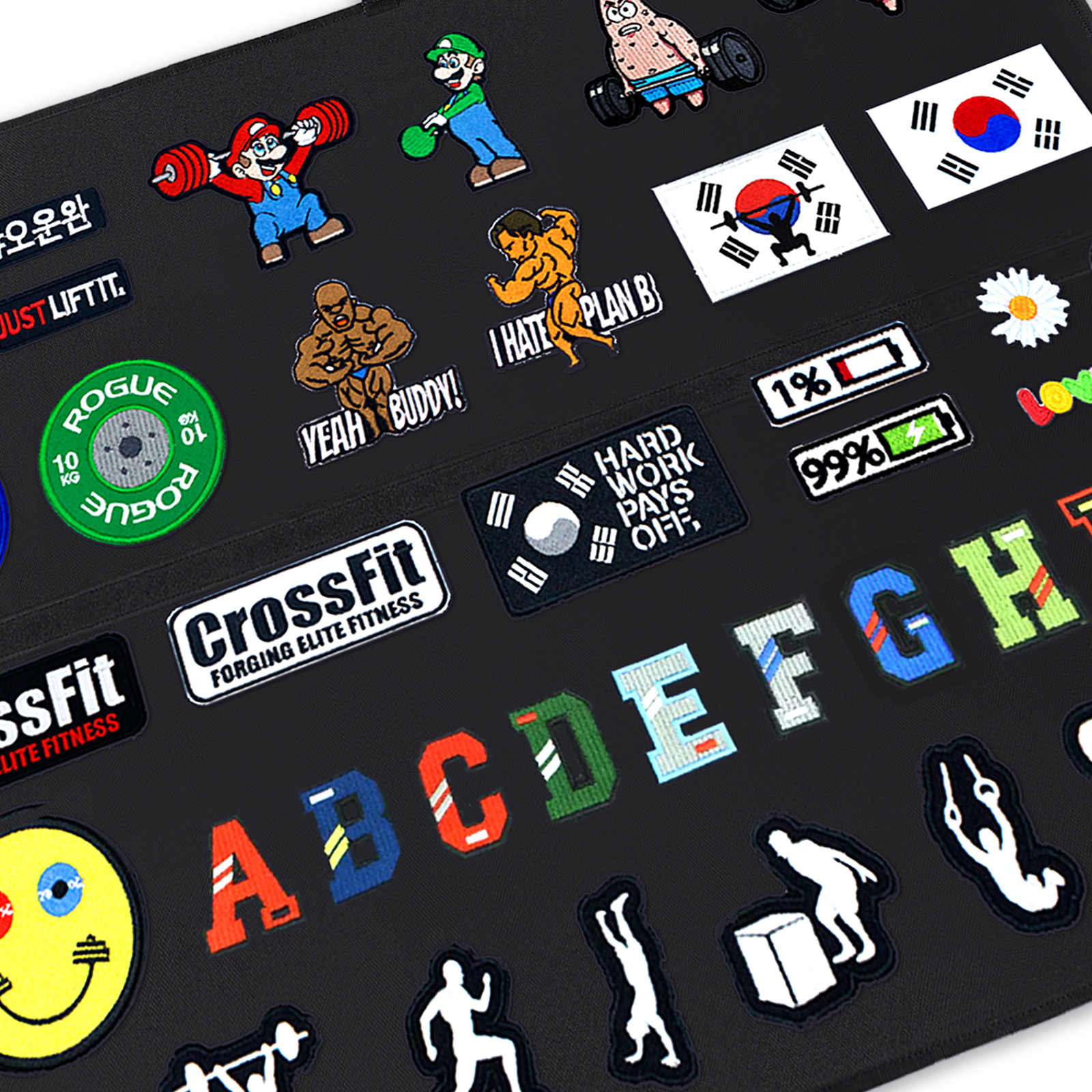 라스트랩 운동 헬스 와펜 패치 자수 벨크로 찍찍이 크로스핏 태극기 밀리터리 가방