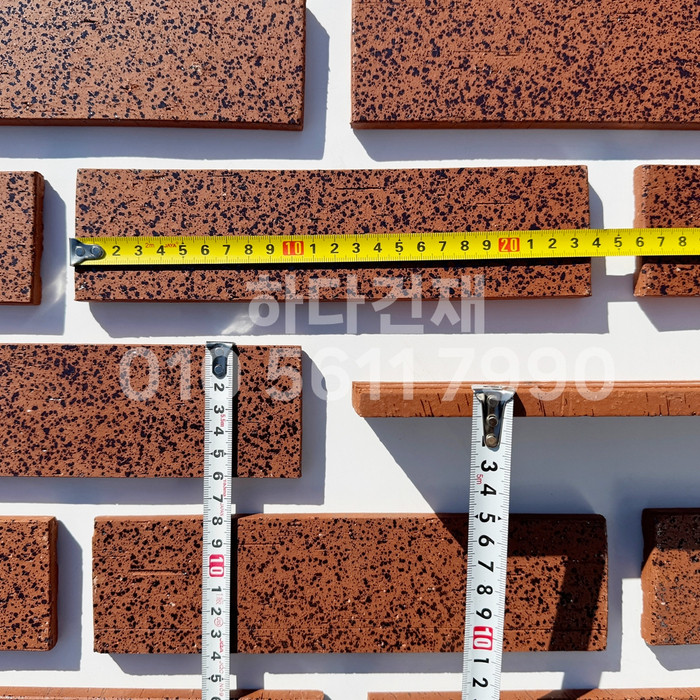 잉크 마블 점토타일 240x60x11T 레드(적밤색) / 하다건재