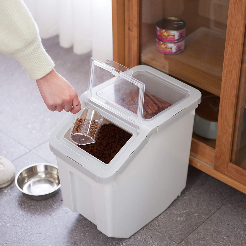 펫트리움 강아지 고양이 사료 보관통 S,M 사료통