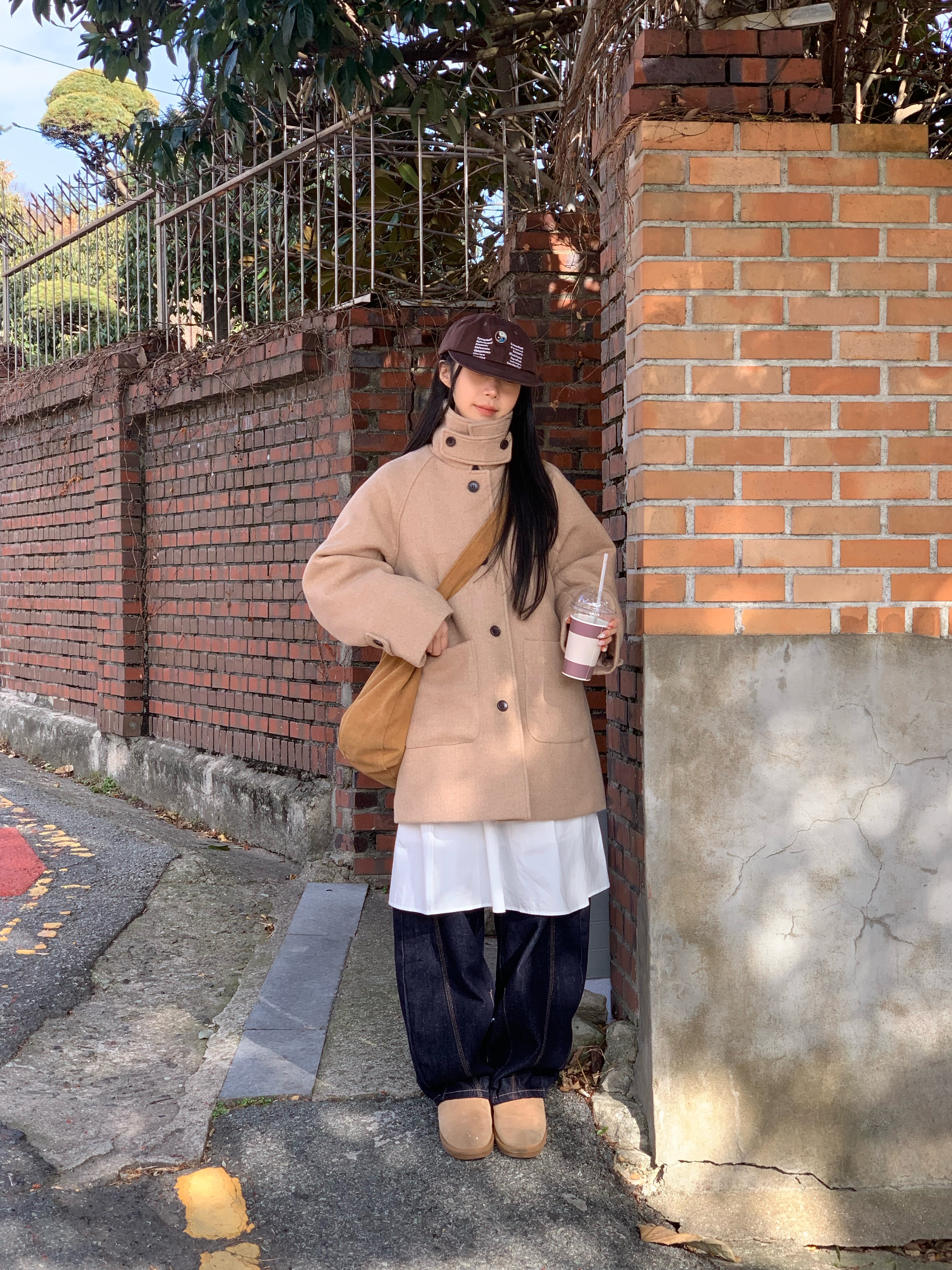 [3온스] 울 하이넥 하프코트 (2color) 상세 이미지 30
