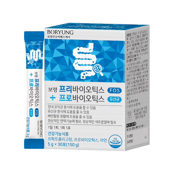 보령 프리바이오틱스 프로바이오틱스 유산균 30포, 1개 - 상품 이미지