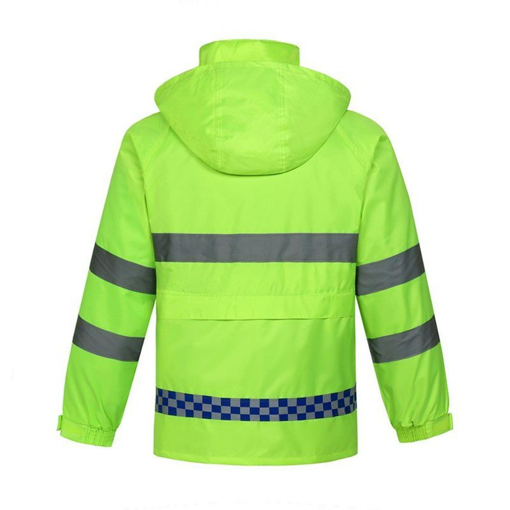 야광작업복 형광 안전복 반사 겨울 잠바 작업용 비옷 정장 의무 교통 녹색 폭풍우 바지 - 상세 이미지 3