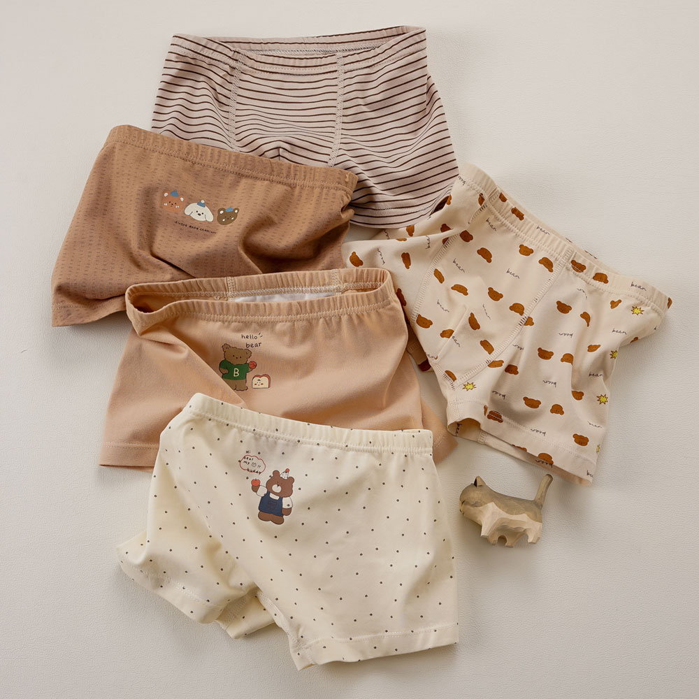 [빌도르] 하이베어 5매 남아 드로즈 사각 아동 키즈 어린이 팬티