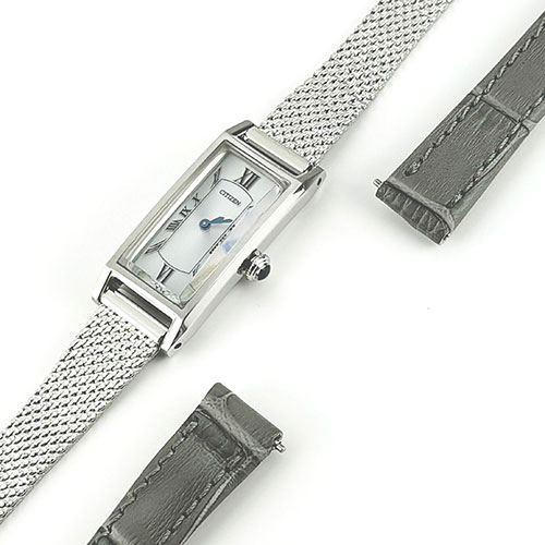시티즌 CITIZEN 에코드라이브 스퀘어 실버 한정판 EG7040-74A 여성 손목 시계 - 상세 이미지 4