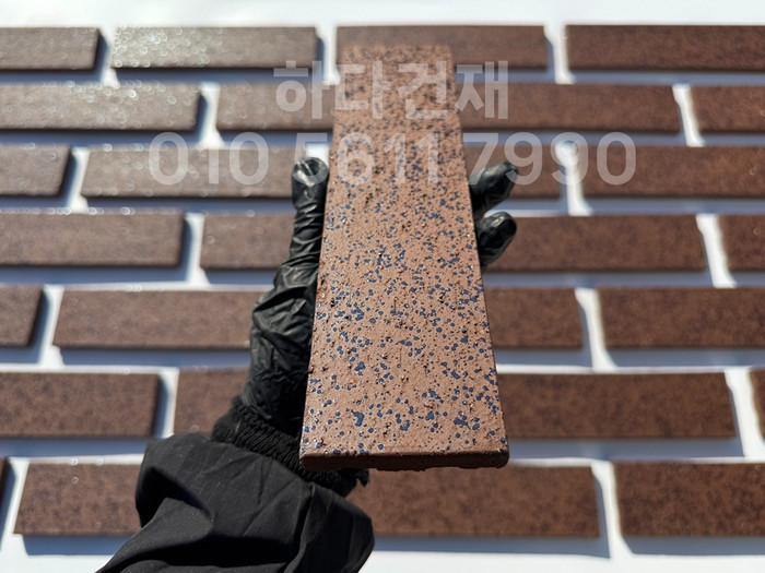 잉크 마블 점토타일 240x60x11T 브라운 / 하다건재