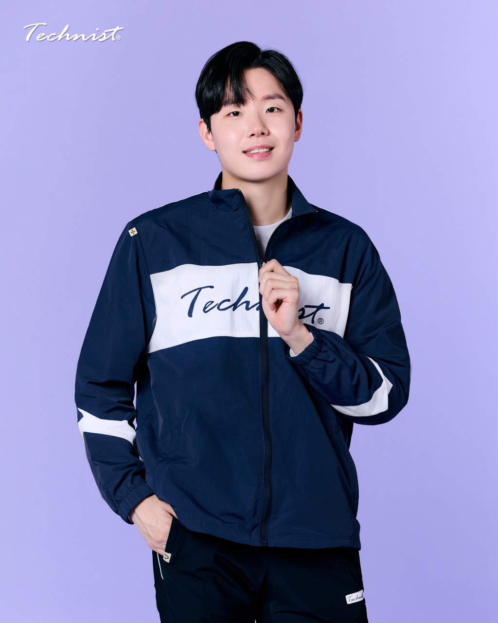 테크니스트 TNJ6529 남여공용 트레이닝 자켓 배드민턴 탁구 스쿼시 스포츠웨어 - 상품 이미지
