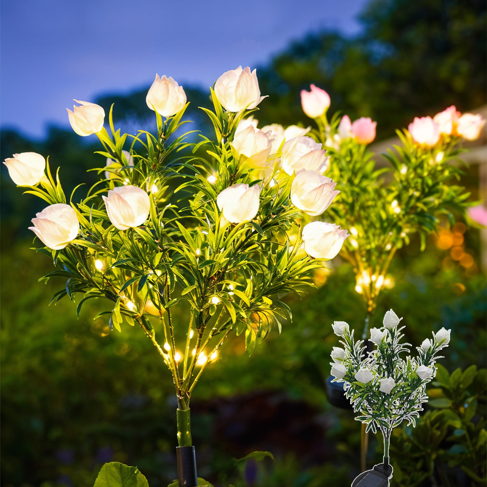 태양열 정원등 꽈리꽃 태양광 조명 꽃등 LED 전등 조경등 테라스 태양등 야외등