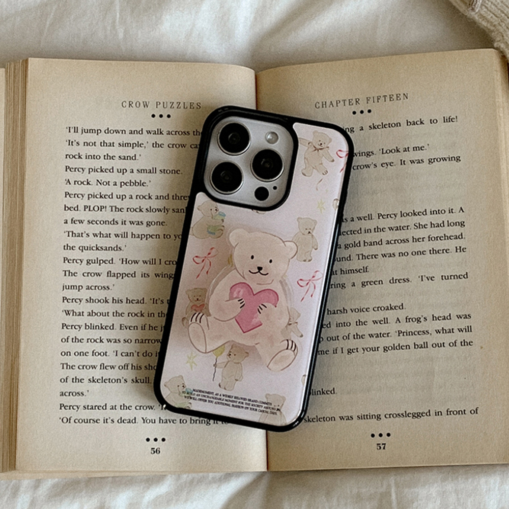 sweet bear pattern 아이폰 갤럭시 에폭시 범퍼 케이스 - 상세 이미지 2