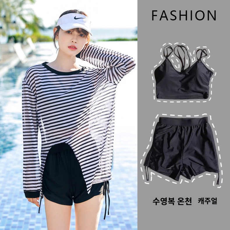 빅사이즈수영복 뱃살 커버 아쿠아로빅 유교걸 - 상품 이미지
