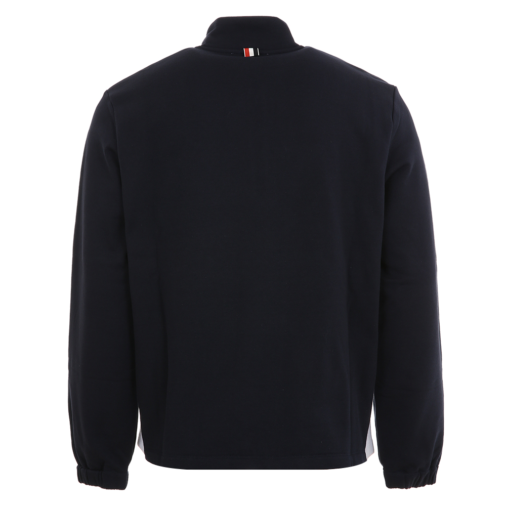 톰브라운 하프집업 네이비 맨투맨 MJT503A 03037 415 (2025 S/S) - 상세 이미지 4