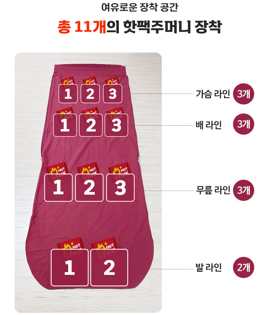 캠핑랩 침낭라이너 히트낭 특가 / 워싱순면 고급원단에 핫팩주머니 기능까지 - 메인 이미지