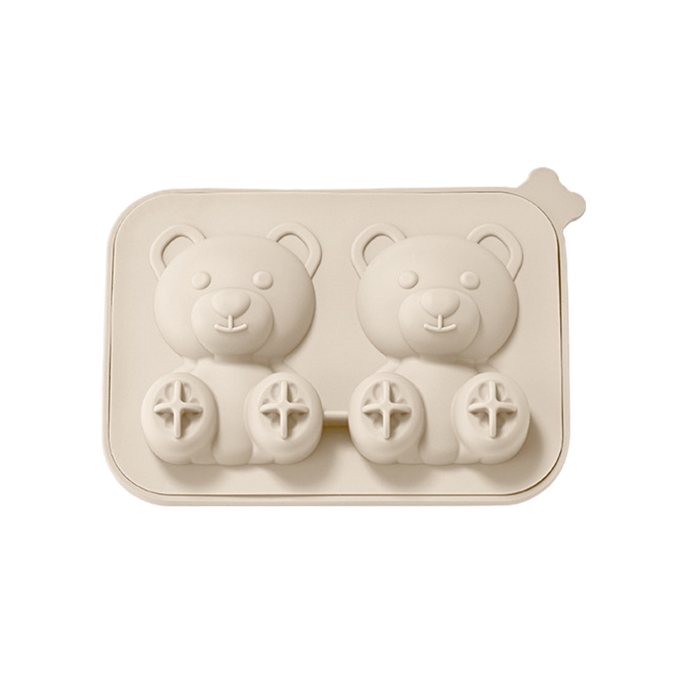 위스키 하이볼 곰돌이 얼음틀 실리콘 얼음 트레이 화이트