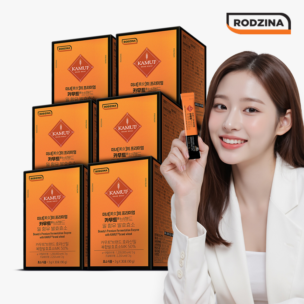 미녀의 프리미엄 골드 카무트효소 브랜드밀 카뮤트 캐나다산 분말 30포, 6개 - 메인 이미지
