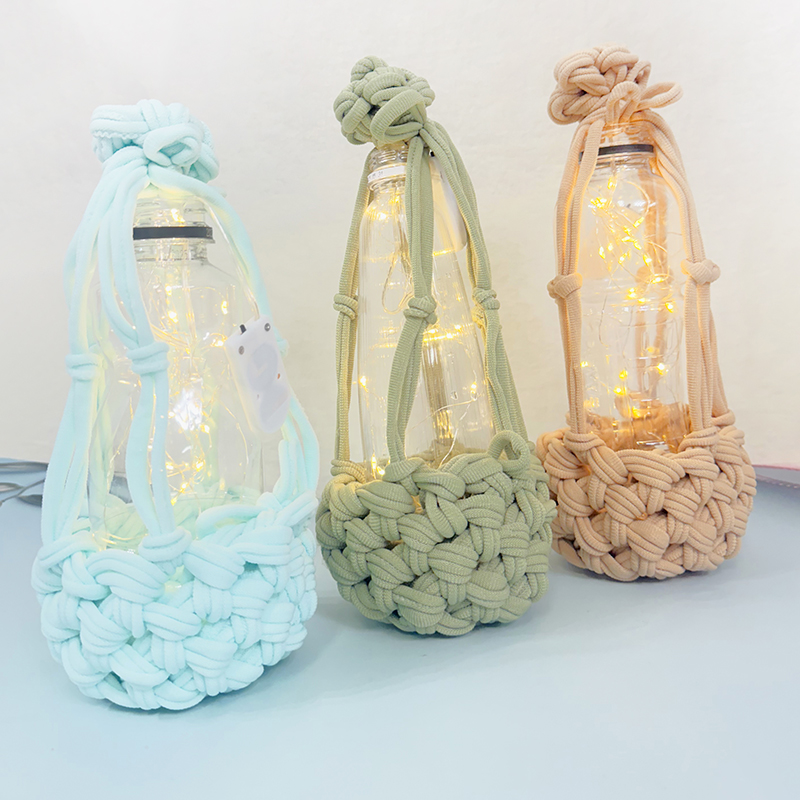 양말목 재활용 램프만들기 diy (LED 조명줄 포함) / 리싸이클링 업사이클링 재료 KIT - 상품 이미지