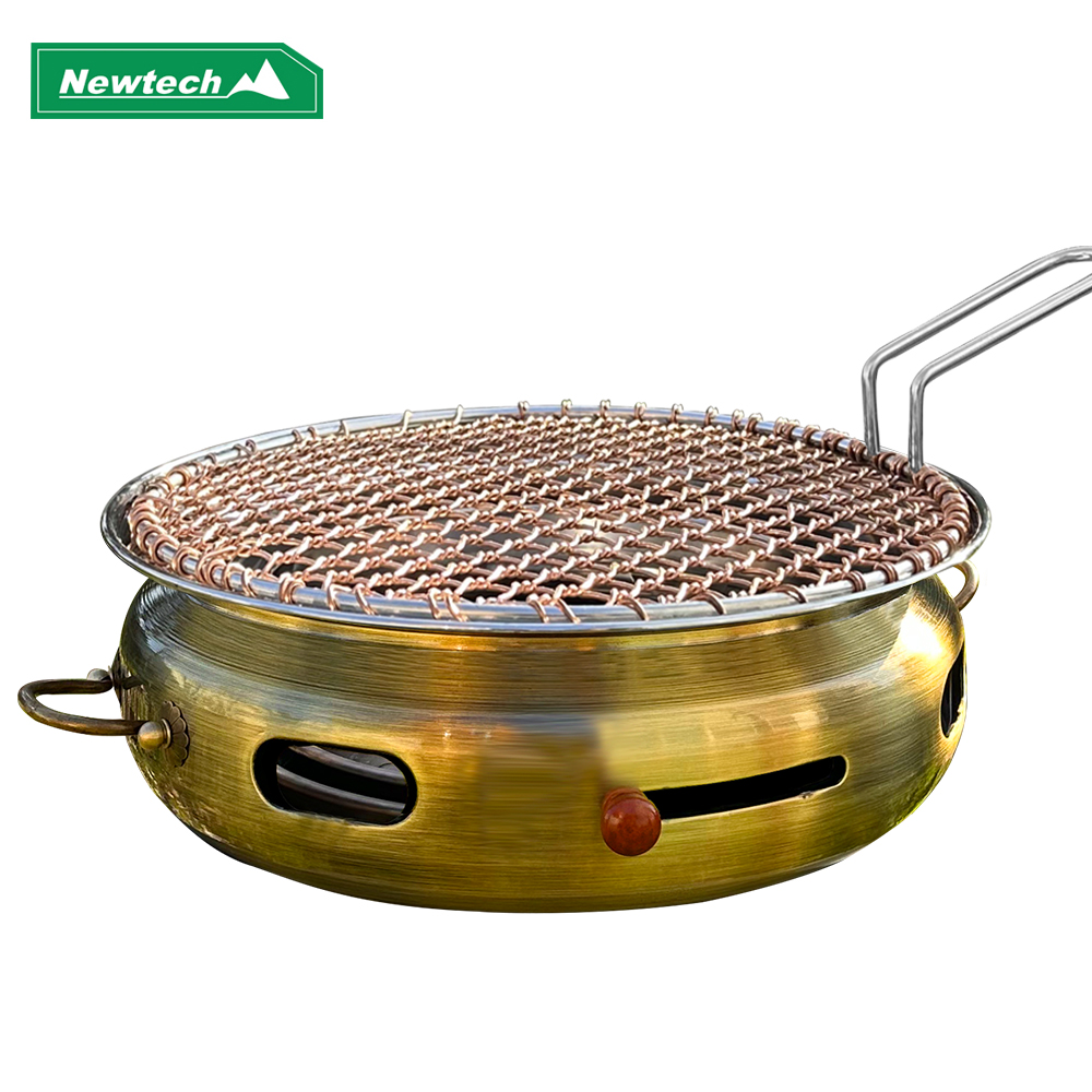 뉴테크캠쿡 항아리화로 숯불 캠핑화로대 고기집 업소용 원형그릴 적동화로