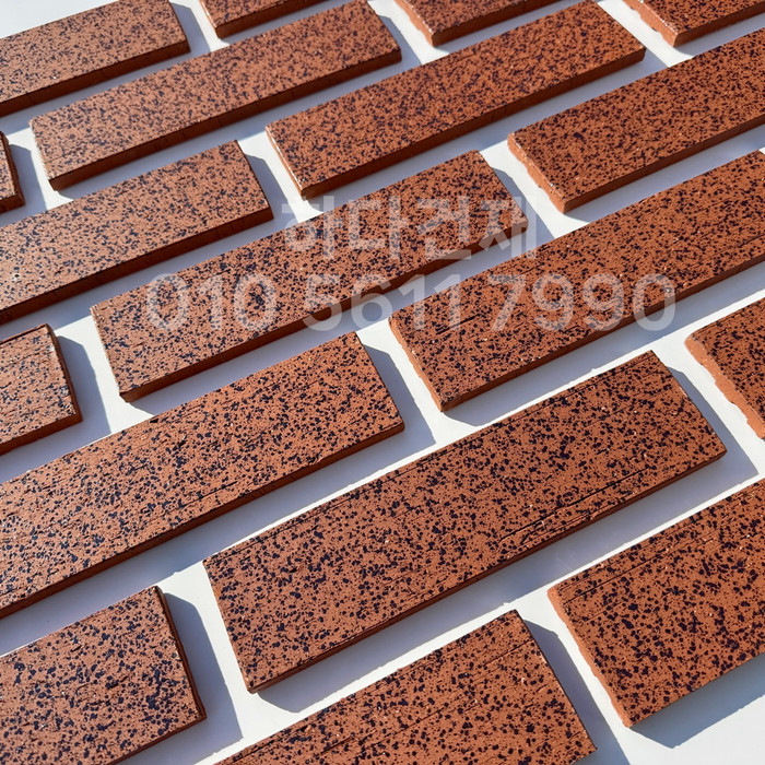 잉크 마블 점토타일 240x60x11T 레드(적밤색) / 하다건재