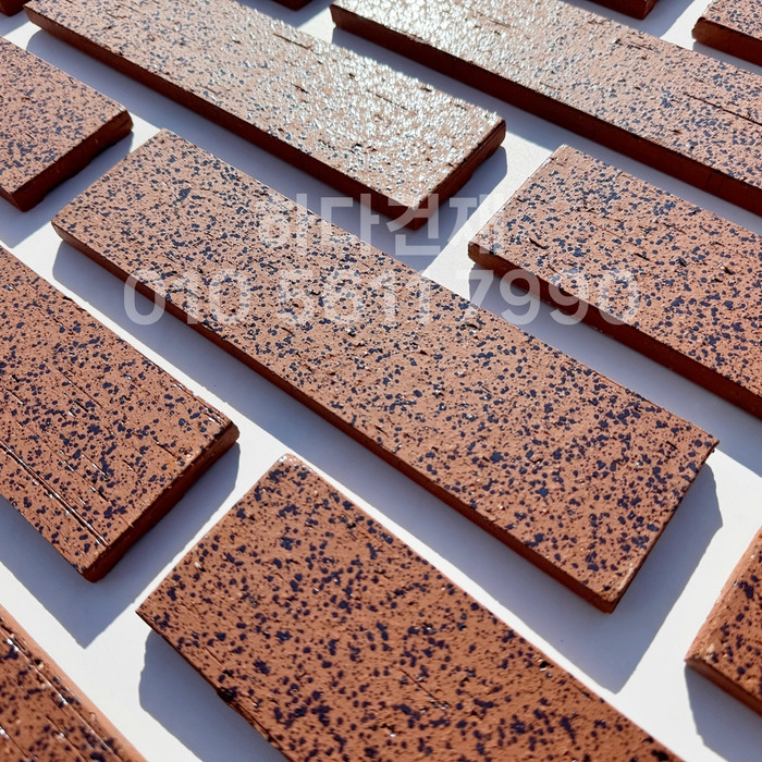 잉크 마블 점토타일 240x60x11T 레드(적밤색) / 하다건재