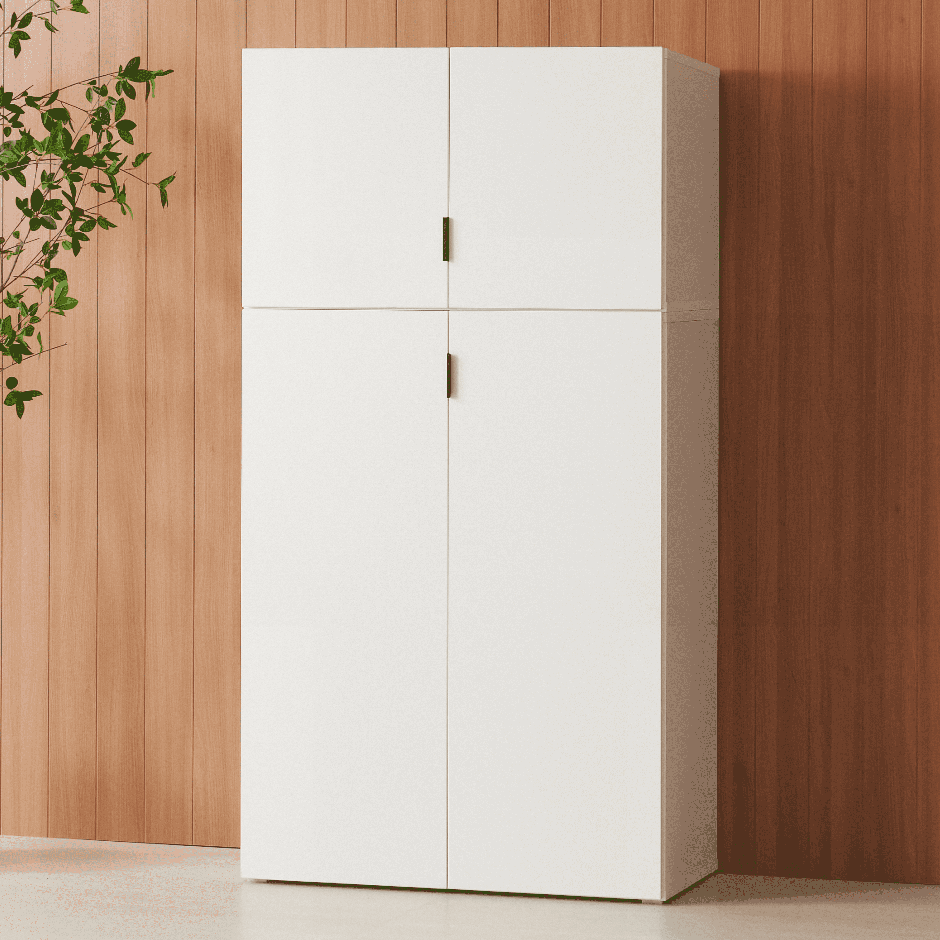 높은 다용도 베란다 수납장 거실 틈새 베란다장 옷 800 400 1200, 3단, 화이트