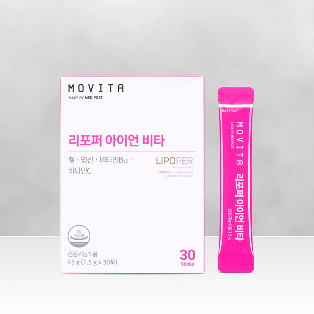모비타 리포퍼 아이언 비타 임산부 수유부 엽산 철분제 온가족 영양제 30포, 1개