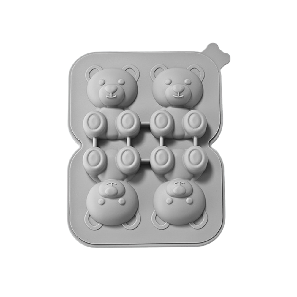 실리콘 얼음 트레이 위스키 하이볼 곰돌이 얼음틀 그레이