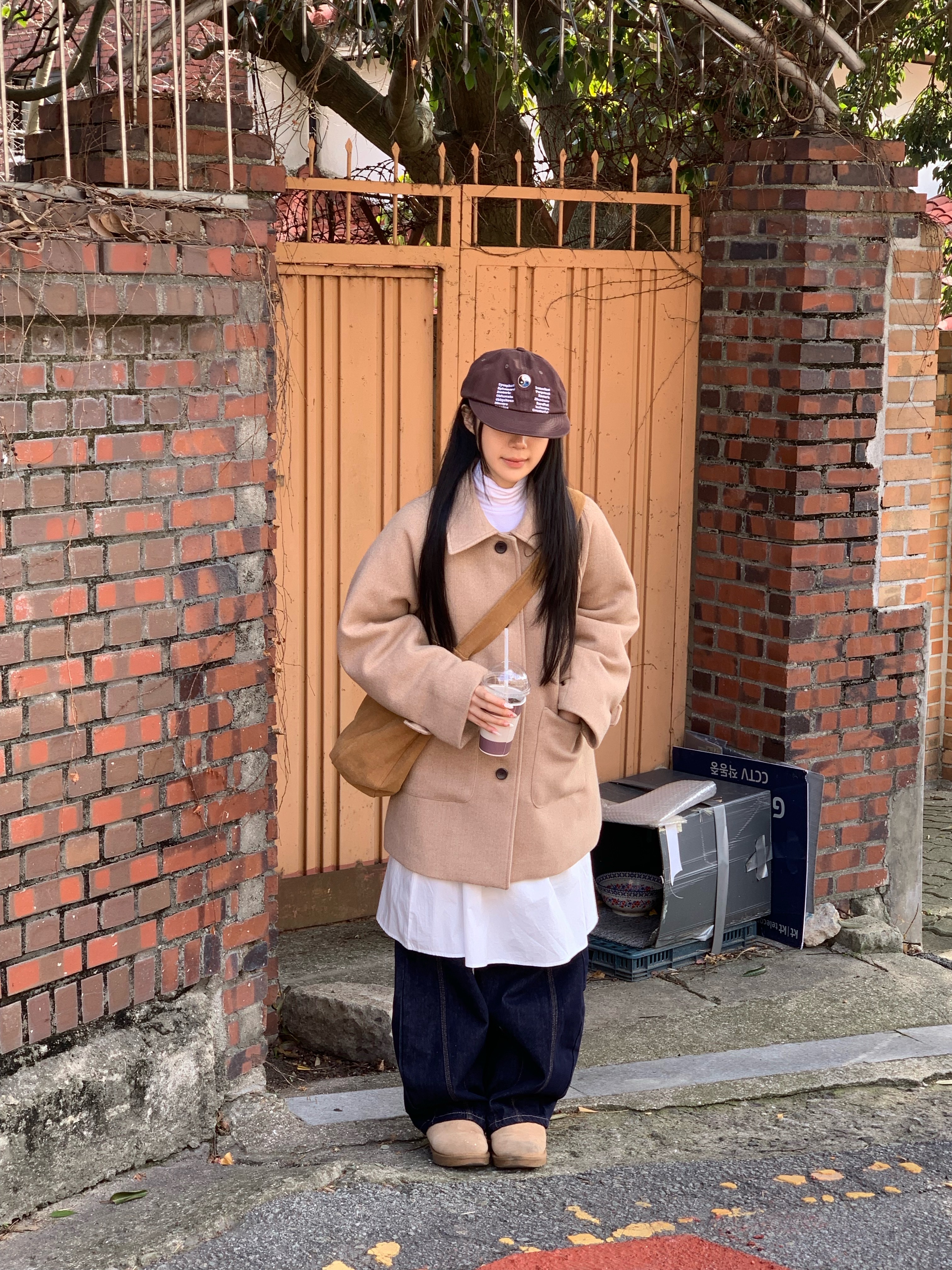[3온스] 울 하이넥 하프코트 (2color) 상세 이미지 17