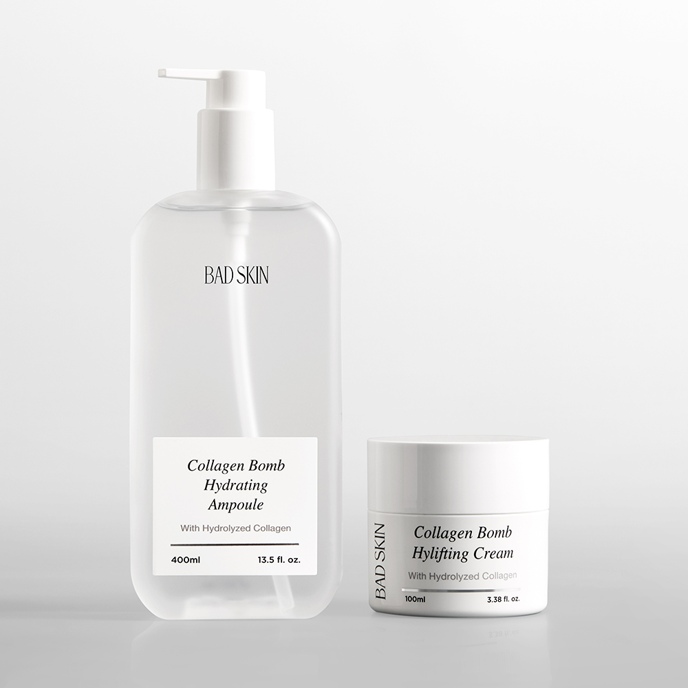 [콜라겐 집중케어 SET] 배드스킨 콜라겐 폭탄 앰플 400ml + 크림 100ml - 상품 이미지