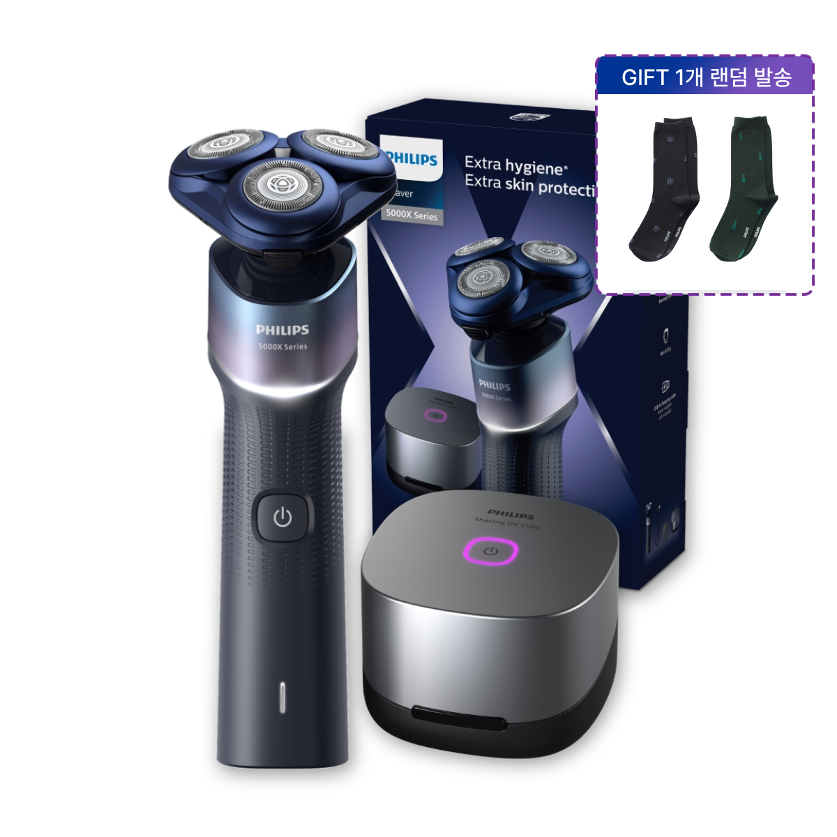 필립스 면도기 X5000 전기면도기+양말 X5101/15