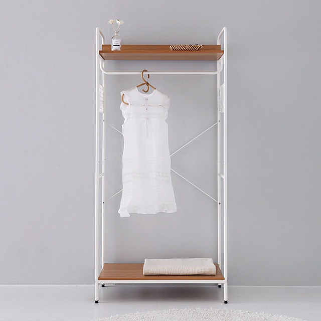 SOPHIE 2단 선반행거+RODNEY 원목 옷걸이