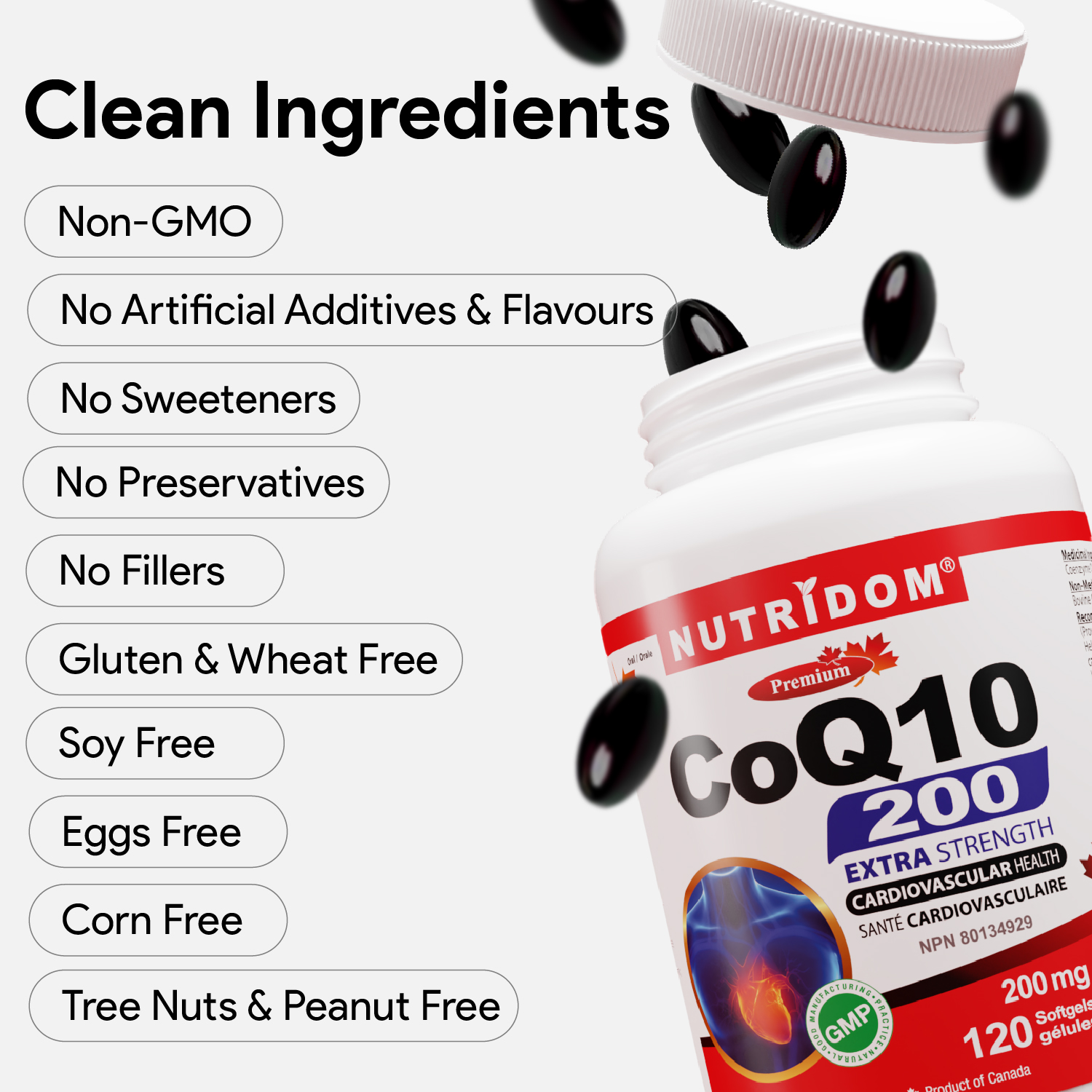 (3팩세트) 뉴트리돔 코엔자임 COQ10 코큐텐 2배 고함량 200mg 120젤 이미지 6