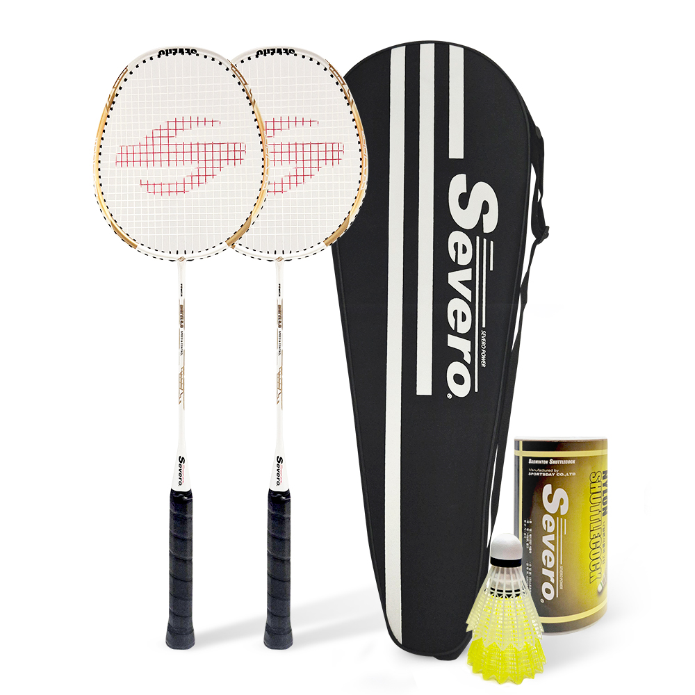 세베로 ACE PRO 배드민턴라켓 세트 2자루 풀커버 셔틀콕2입 초보 입문 동호인용 상품 이미지