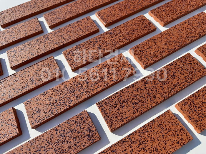 잉크 마블 점토타일 240x60x11T 레드(적밤색) / 하다건재