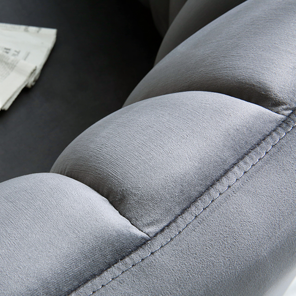 VARKA 3인 벨벳소파 3285 그레이 6040.2301