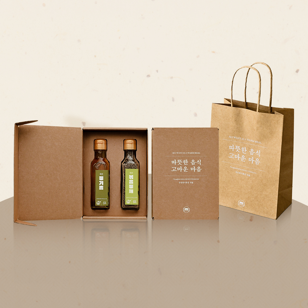 국산 참기름 참깨 들기름 들깨 답례품 선물세트 소형 북패키지[경성참기름집] - 상세 이미지 5