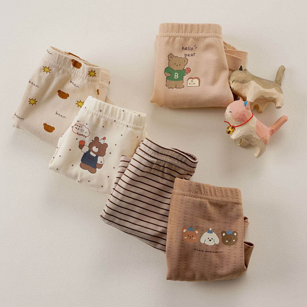 [빌도르] 하이베어 5매 남아 드로즈 사각 아동 키즈 어린이 팬티