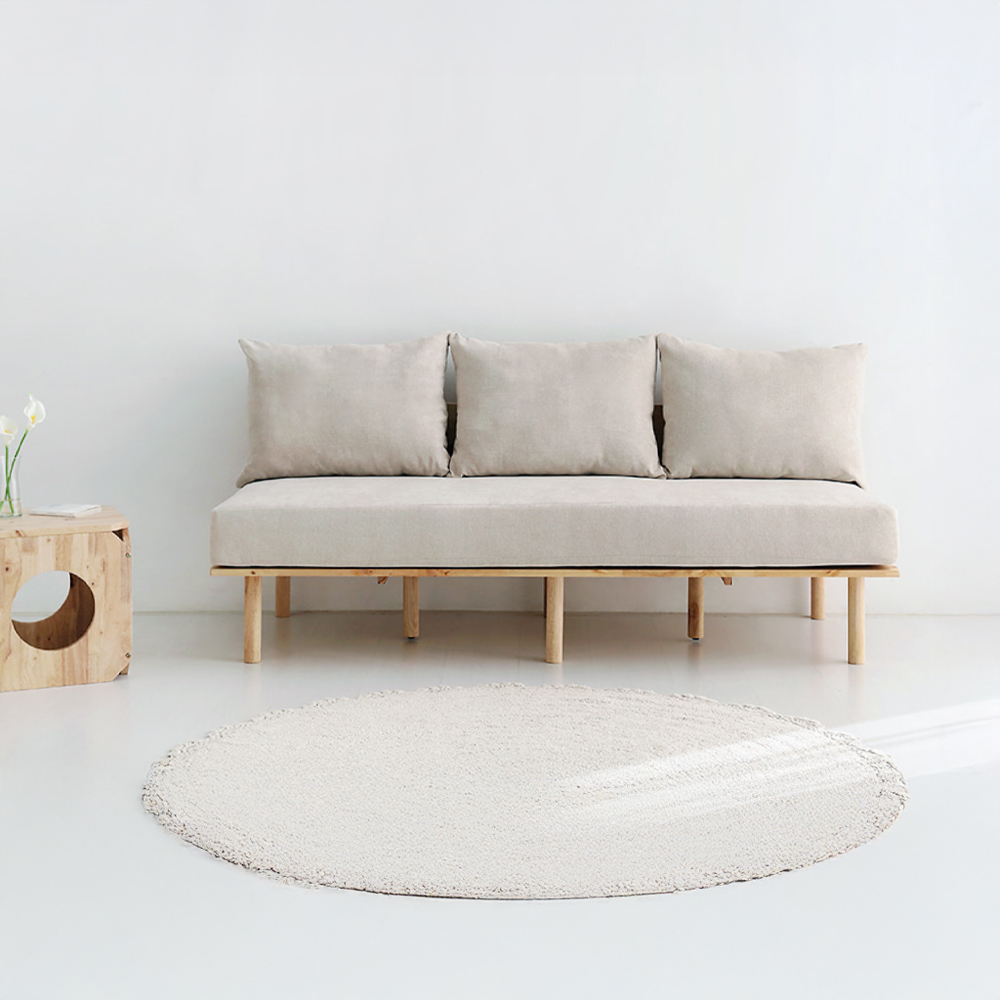 벤쿠 3인소파 고무나무 내추럴/베이지 9424.8384