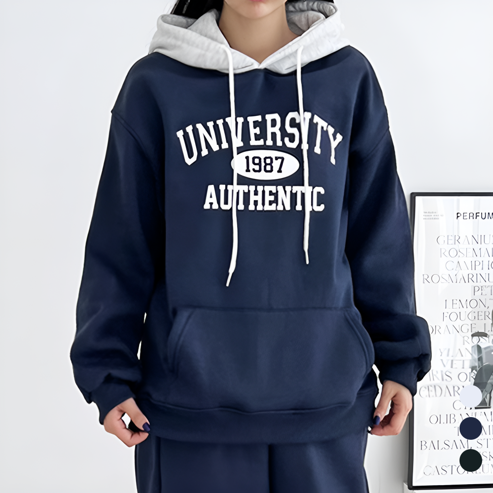 모자큰후드티 두꺼운 기모 여성 겨울 오버핏 맨투맨 후드 스웻셔츠 - 상품 이미지