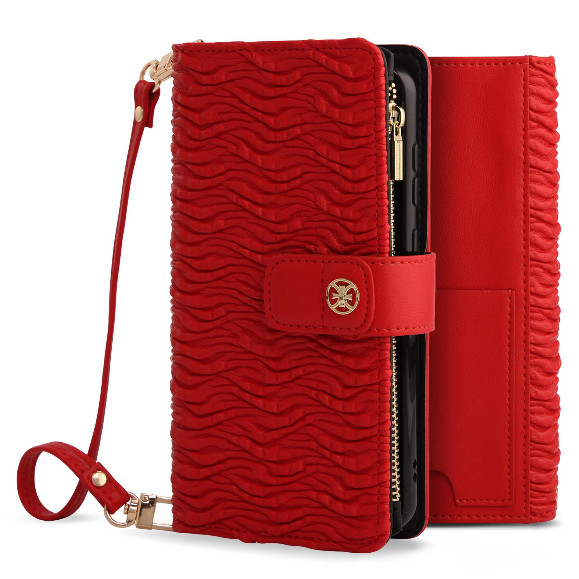 갤럭시 S25 울트라 레베카 다이어리 핸드폰 케이스 레드 - 상품 이미지