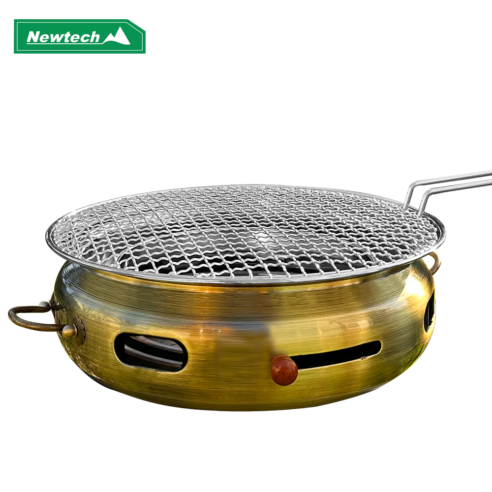 뉴테크캠쿡 항아리화로 숯불 캠핑화로대 고기집 업소용 원형그릴 적동화로