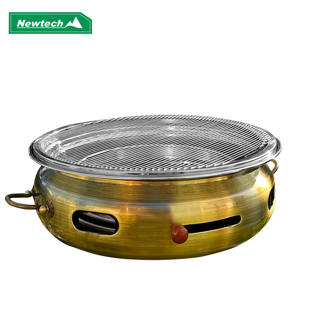뉴테크캠쿡 항아리화로 숯불 캠핑화로대 고기집 업소용 원형그릴 적동화로