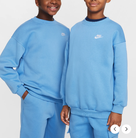 국내매장판 나이키 클럽 플리스 주니어 오버사이즈 스웨트셔츠 D4 FD2923-489