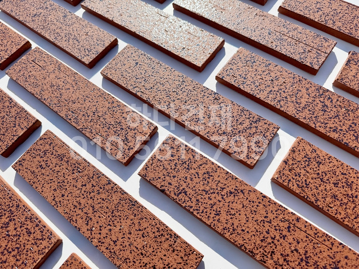 잉크 마블 점토타일 240x60x11T 레드(적밤색) / 하다건재