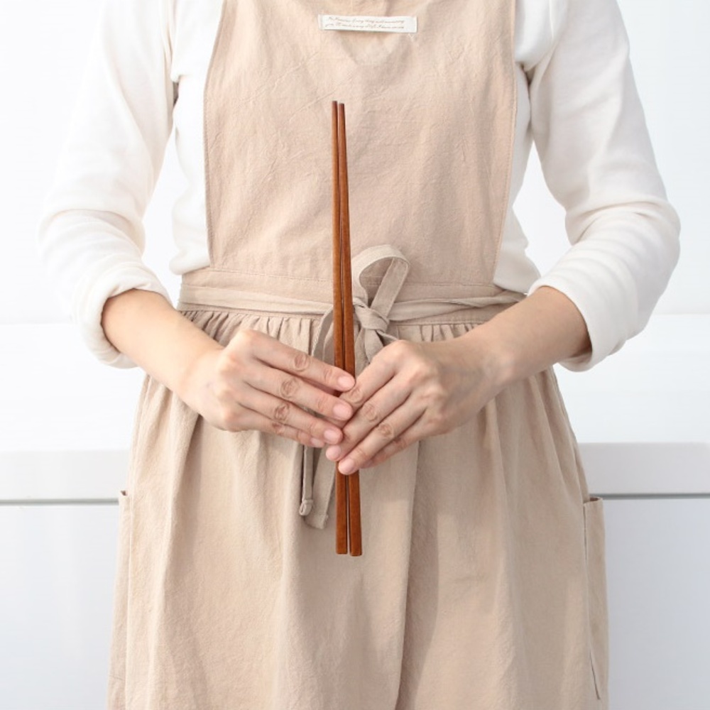 옻칠 나무 긴 튀김젓가락 우드 조리 요리 젓가락