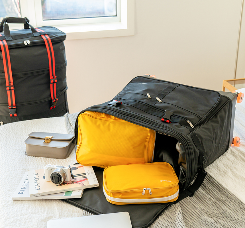 타임리스 3단확장 이민가방 위탁수하물 수화물캐리어 PC 교체용바퀴 유학 이사 워홀 짐가방