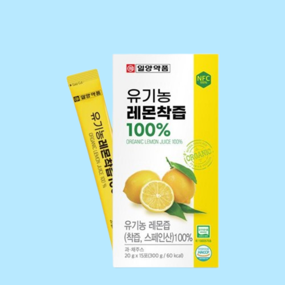 일양약품 유기농 레몬착즙 레몬즙 레몬수 레몬물 스틱 - 메인 이미지