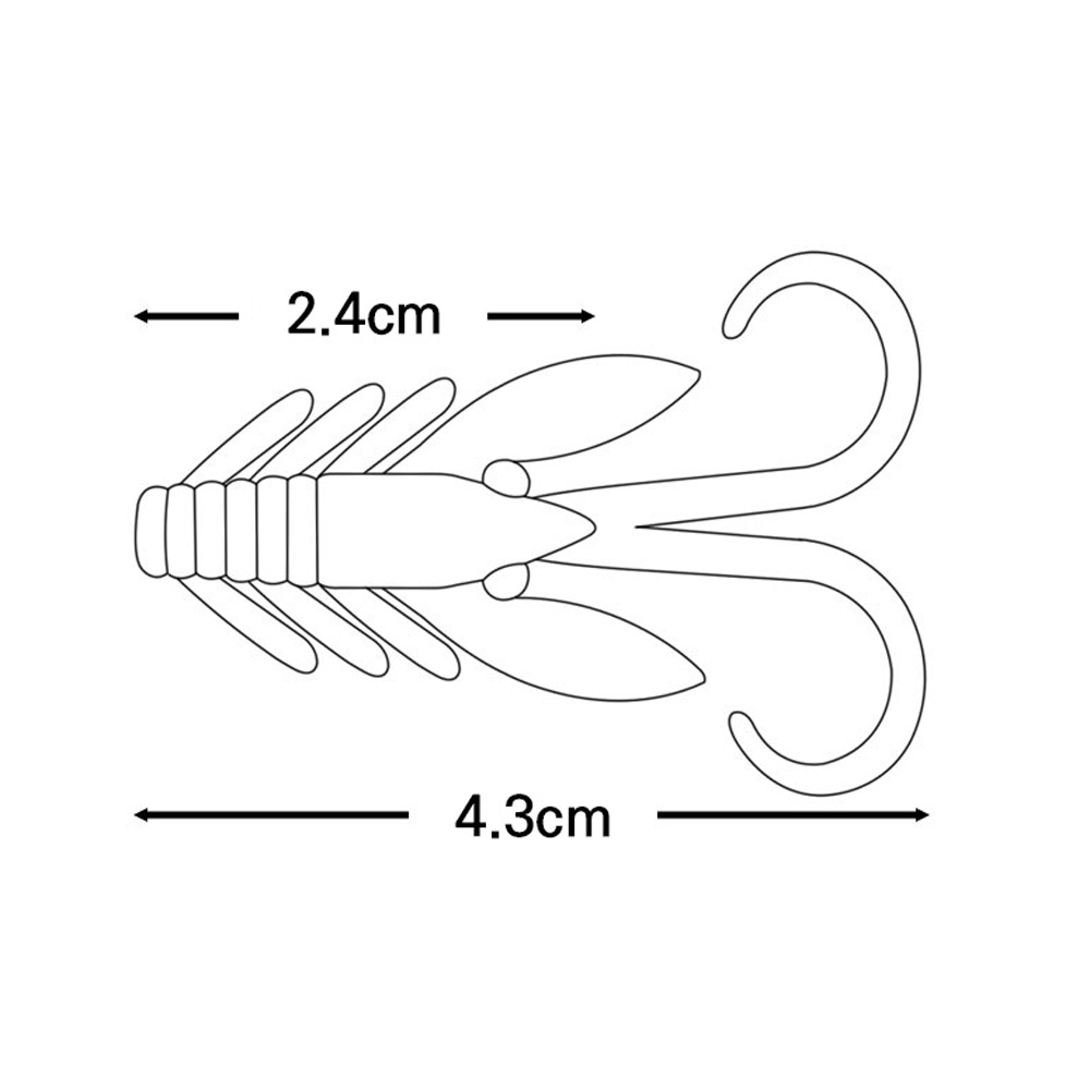 캣츠크로우 BB호그 호그웜 꺽지 미끼 송어웜 산천어 026 워터 멜론 레드, 5cm(2인치) - 상세 이미지 2